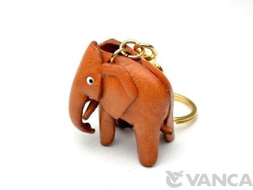Handmade Lucky Elephant Car Charm Genuine Leather Elephant 