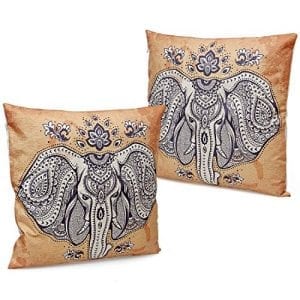 Modern Simple Geometric Elephant Pattern Cushion Cover │ Ivory Soft De –  Besontique