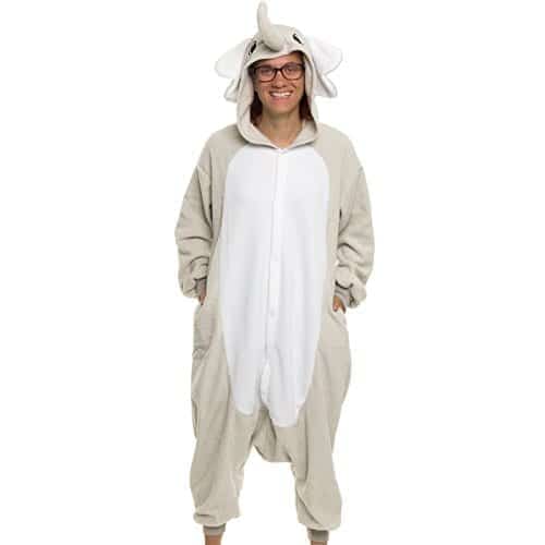 Silver Lilly Adult Pajamas Plush One Piece Cosplay Elephant